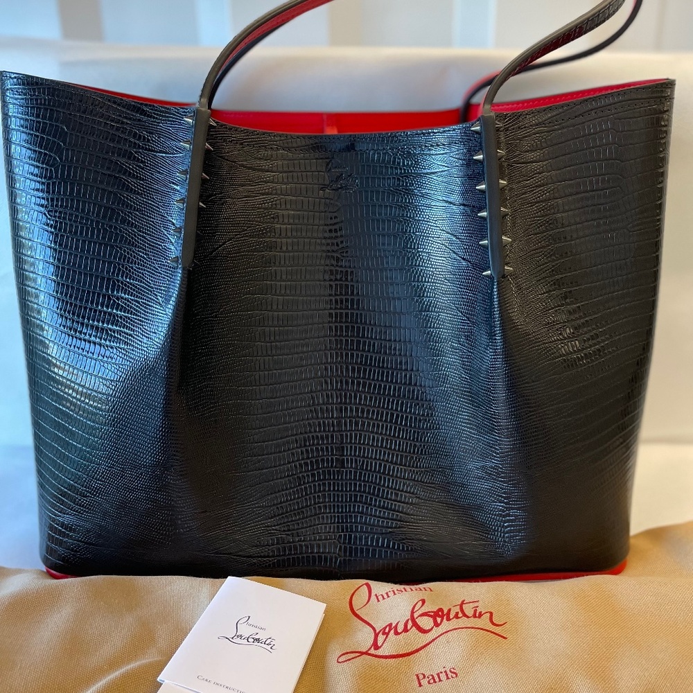 Christian Louboutin Cabarock Lizard Embossed Tote